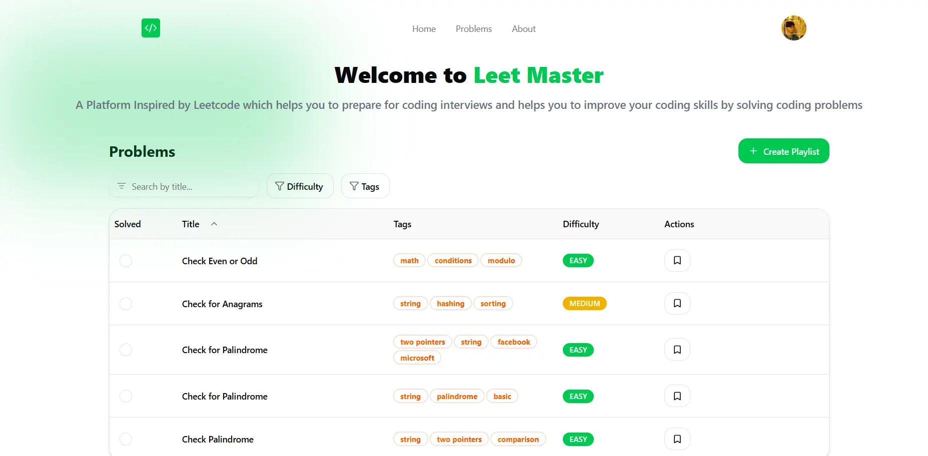 Leet Master Dashboard